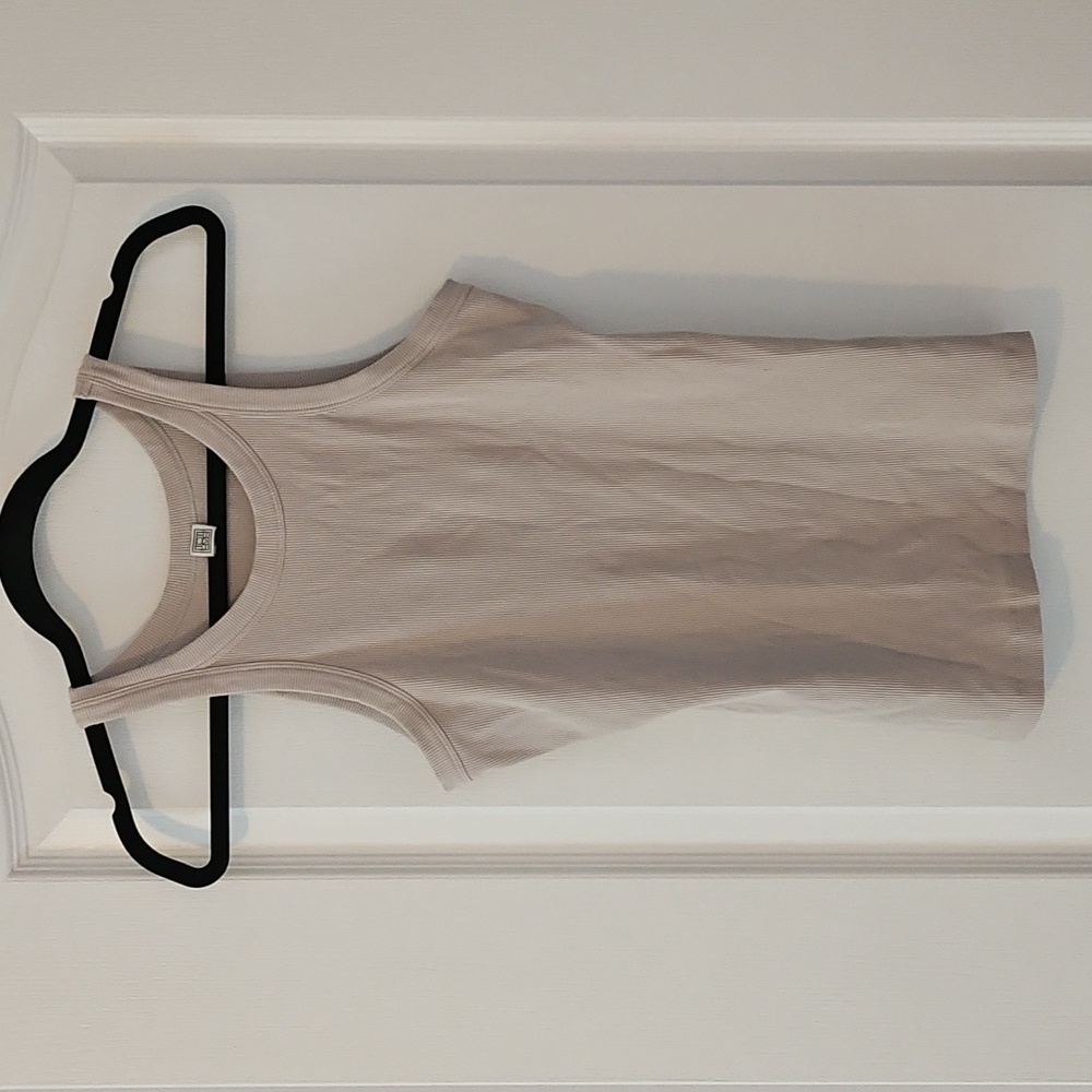 Toteme Beige Ribbed Tank Top